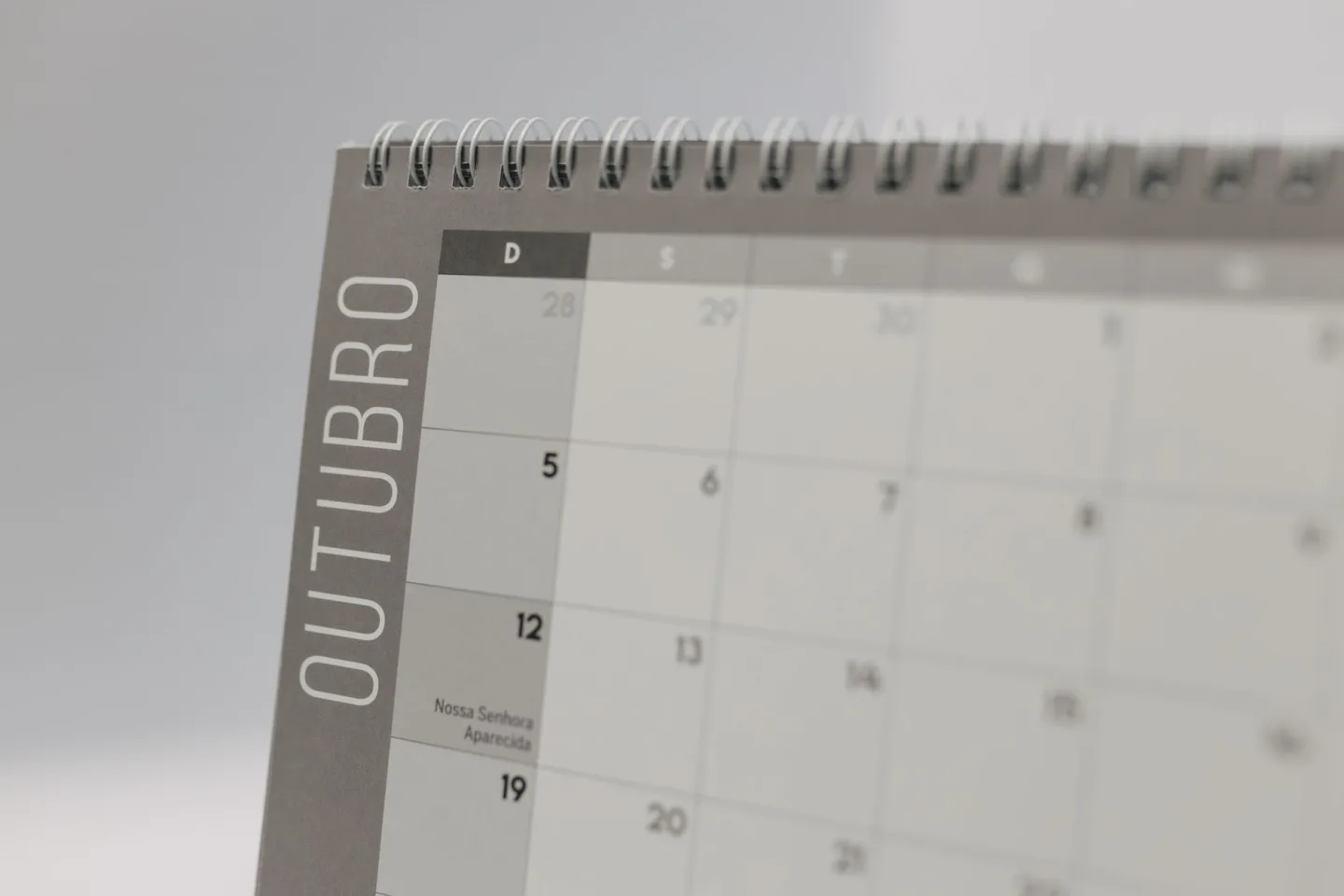 A wall calendar marked with dates